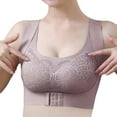 thumbnail image 1 of fheaev Front Closure Everyday Bra For Women No Underwire Push Up Compression Support Wirefree Snap Closing Bras Underwear T-Shirt Bras Front Buckle Underwear, 1 of 9