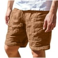 thumbnail image 1 of fheaev Golf Dress Shorts for Men Solid Color Button Zipper Casual Summer Beach Shorts Flat Front Shorts for Work Casual, 1 of 6