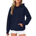 thumbnail image 1 of fheaev Hoodie Sweatshirt For Womens Trendy Queen Oversized Crewneck Long Sleeve Sweatshirts Pullover Sweaters With Pocket Casual Comfy Fall Outfits Fashion Teen Girls Y2K Winter Clothes, 1 of 9