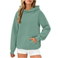thumbnail image 1 of fheaev Hoodie Sweatshirt For Womens Trendy Queen Oversized Crewneck Long Sleeve Sweatshirts Pullover Sweaters With Pocket Casual Comfy Fall Outfits Fashion Teen Girls Y2K Winter Clothes, 1 of 9