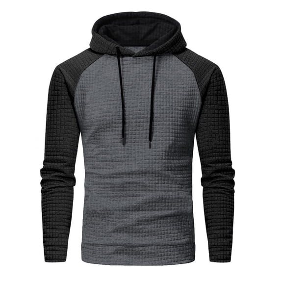 fheaev Hoodies For Men Solid Color Sweatshirt Hoodie Casual Hooded Sweater Long Sleeve Drawstring Pullover Tops Shirt Workout Gym Sports Running Outdoor Winter Sweatshirts