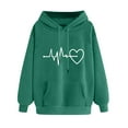 thumbnail image 1 of fheaev Hoodies Sweatshirts for Women Print Hoodie Pullover Tops with Pockets Long Sleeved Comfortable Hooded Sweatshirt Drawstring Blouse Top Winter Fall Trendy Outfits Clothes, 1 of 6