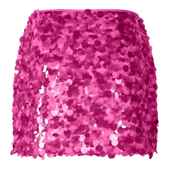 fheaev Mini Skirts for Women Wrap Mid-Waisted Pencil Bodycon Sequin Sparkly Skirts Trendy Club Going Out Outfits