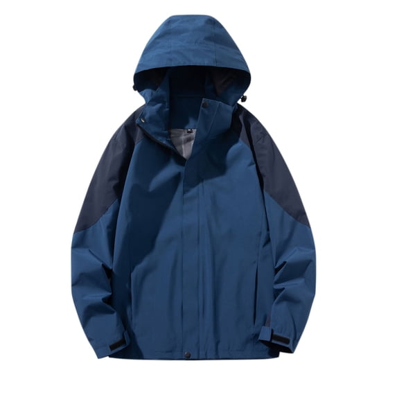 fheaev Outdoor Jacket For Men Rain Jacket Waterproof Softshell Jacket Outdoor Recreation Sports Interchange Jacket Windbreaker Zipper Top Long Sleeve Hooded Coatfor Hiking Cycling Travel