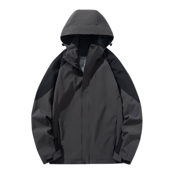 fheaev Outdoor Jacket For Men Rain Jacket Waterproof Softshell Jacket Outdoor Recreation Sports Interchange Jacket Windbreaker Zipper Top Long Sleeve Hooded Coatfor Hiking Cycling Travel