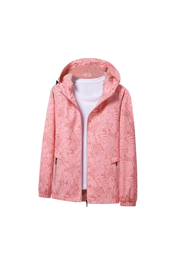 Outdoor Jacket For Women Rain Jacket Lightweight Waterproof Raincoat Sport Coat Pockets Interchange Jacket Mountain Windbreaker With Hooded For Hiking Travel Cycling Bike