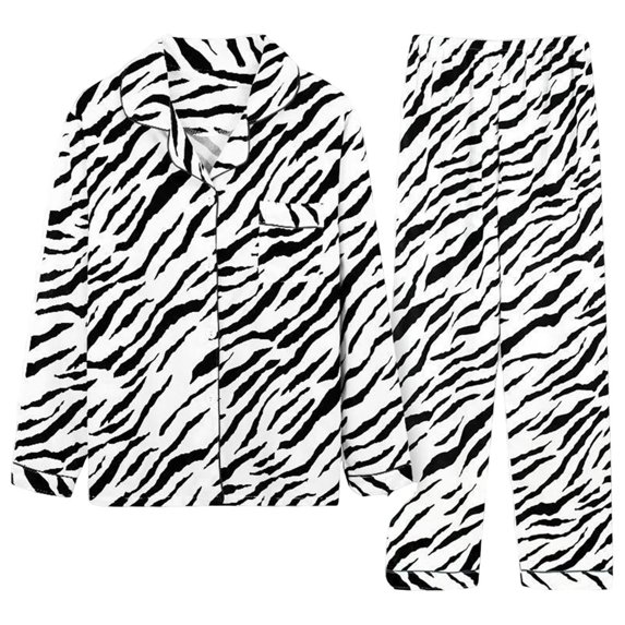 fheaev Pajamas Sets For Women 2 Piece Sleepwear Sets Long Sleeve Sleepwear Down Lapel Cardigan Pants Pajama Sets Nightwear Soft Pj Sets