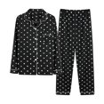 thumbnail image 1 of fheaev Pajamas Sets For Women 2 Piece Sleepwear Sets Long Sleeve Sleepwear Down Lapel Cardigan Pants Pajama Sets Nightwear Soft Pj Sets, 1 of 3