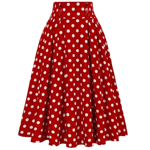 fheaev Pleated Midi Skirt for Women Summer High Waisted A Line Pleated Long Skirt Summer Beach Vacation Wear