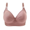 thumbnail image 1 of fheaev Plus Size Bra for Women Wireless Bras No Underwire Printing Gathered Together Large Size Wirefree Adjustable Shoulder Strap Full Coverage Push Up Bras Everyday Bras Underwear, 1 of 6