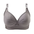 thumbnail image 1 of fheaev Plus Size Bra for Women Wireless Bras No Underwire Printing Gathered Together Large Size Wirefree Adjustable Shoulder Strap Full Coverage Push Up Bras Everyday Bras Underwear, 1 of 6