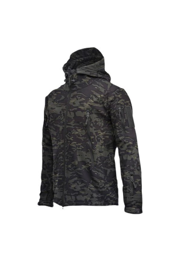 Rain Jacket For Men Thickened Waterproof Raincoat Softshell Windproof Interchange Jacket Outdoor Jacket Windbreaker Drawstring Hooded Jackets For Men Hiking Cycling Travel