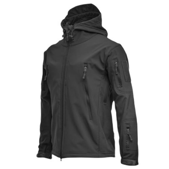fheaev Rain Jacket for Men Thickened Waterproof Raincoat Softshell Windproof Interchange Jacket Outdoor Jacket Windbreaker Drawstring Hooded jackets for Men Hiking Cycling Travel
