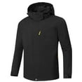 thumbnail image 1 of fheaev Rain Jacket For Men Waterproof Raincoat Softshell Windproof Interchange Jacket Outdoor Jacket Windbreaker Drawstring Hooded Jackets For Men Hiking Cycling Travel, 1 of 1