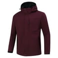 thumbnail image 1 of fheaev Rain Jacket for Men Waterproof Raincoat Softshell Windproof Interchange Jacket Outdoor Jacket Windbreaker Drawstring Hooded jackets for Men Hiking Cycling Travel, 1 of 1