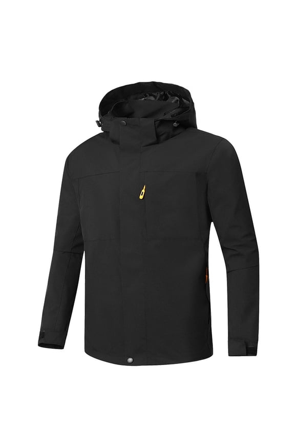 Rain Jacket for Men Waterproof Raincoat Softshell Windproof Interchange Jacket Outdoor Jacket Windbreaker Drawstring Hooded jackets for Men Hiking Cycling Travel