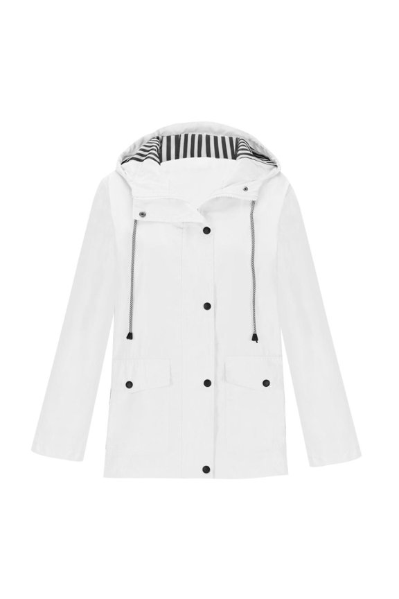 Rain Jacket for Women Outdoor Jacket Waterproof Windproof Acket Recreation Sports Interchange Jacket Windbreaker Long Sleeve Detachable Hooded Raincoats