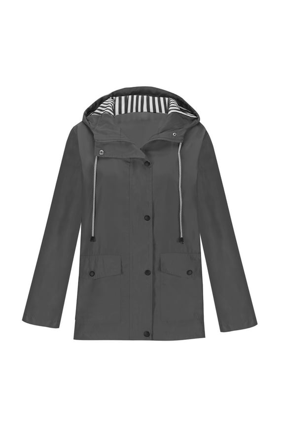Rain Jacket For Women Outdoor Jacket Waterproof Windproof Acket Recreation Sports Interchange Jacket Windbreaker Long Sleeve Detachable Hooded Raincoats