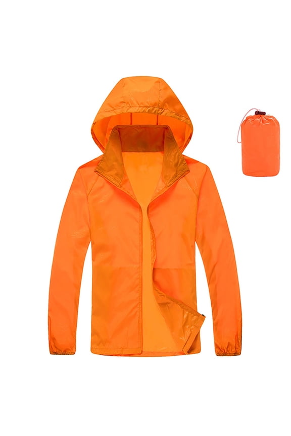 Rain Jacket For Women Outdoor Jacket Waterproof Windproof Acket Recreation Sports Interchange Jacket Windbreaker Long Sleeve Detachable Hooded Raincoats With Storage Bag