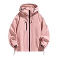 thumbnail image 1 of fheaev Rain Jackets for Women Waterproof Raincoats with Hood Soft Interchange Jacket Windbreaker Windproof Rain Jacket with Pocket for Outdoor Hiking, 1 of 7