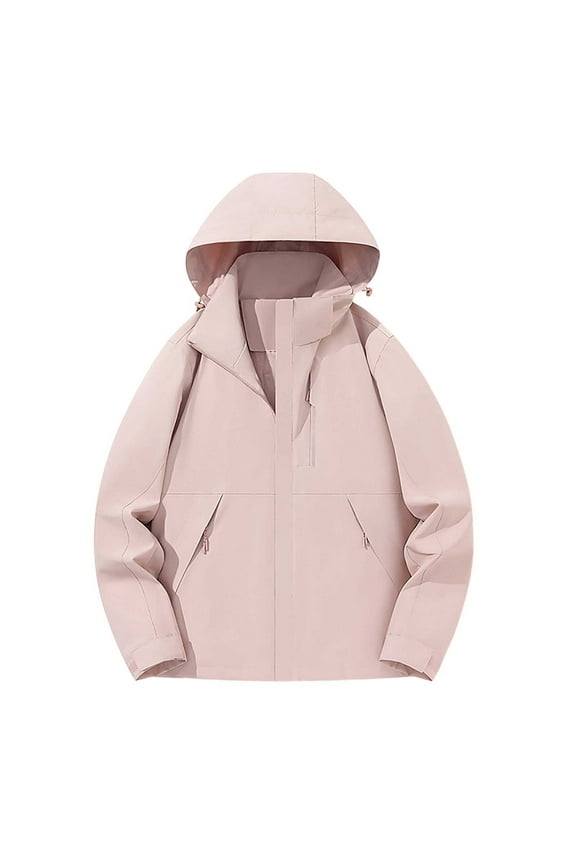 Rain Jackets for Women Waterproof Raincoats with Hood Soft Interchange Jacket Windbreaker Windproof Rain Jacket with Pocket for Outdoor Hiking