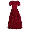 thumbnail image 1 of fheaev Renaissance Dress For Women Retro Court Dress Short Sleeve Halloween Costume Vintage Dress Ladies Party Prom Cocktail Swing Dress Ruffle Drawstring Dress Medieval Masquerade Gown, 1 of 8