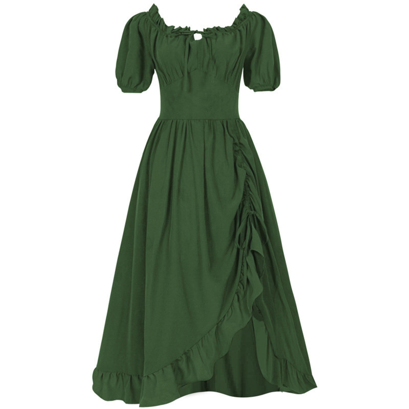 A-Line/Princess Square Neck Long Sleeves Floor-Length Medieval Renaissance Cocktail Dress
