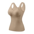 thumbnail image 1 of fheaev Shapewear Tank Tops for Women With Built In Bra Thermal Cami Compression Camisole V Neck Slimming Cold Weather Fit Warm Base Layer Outfits, 1 of 3