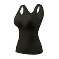 thumbnail image 1 of fheaev Shapewear Tank Tops for Women With Built In Bra Thermal Cami Compression Camisole V Neck Slimming Cold Weather Fit Warm Base Layer Outfits, 1 of 3
