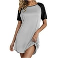 thumbnail image 1 of fheaev Sleep Shirts for Women Short Sleeves Nightgown Super Soft Sleepwear Comfy Nightshirts Pullover Pajama Dress Causal Loose Fit Home Wear, 1 of 7