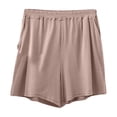thumbnail image 1 of fheaev Summer Shorts For Women Plus Size Soft Women'S Pajama Bottoms Short Color Elastic Waist Leisure Thin Shorts Home Pants Pj Shorts Sports Short Outerwear Sweatpants With Pocket, 1 of 7