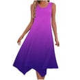 thumbnail image 1 of fheaev Summer Tank Dress for Women Casual Loose Sundress Long Dress Sleeveless Round Neck Below The Knee Dresses A Line Flowy Cover Up Beach Vacation Midi Dress, 1 of 8
