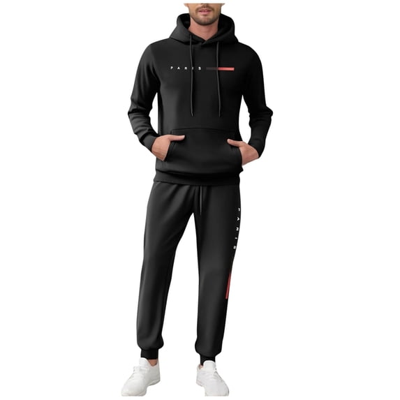 fheaev Sweatsuits for Men 2 Piece Hoodie Men'S Jogging Tracksuit Set Casual Athletic Running Sports Suits Drawstring Long Sleeve Outfit Pullover Suit Set