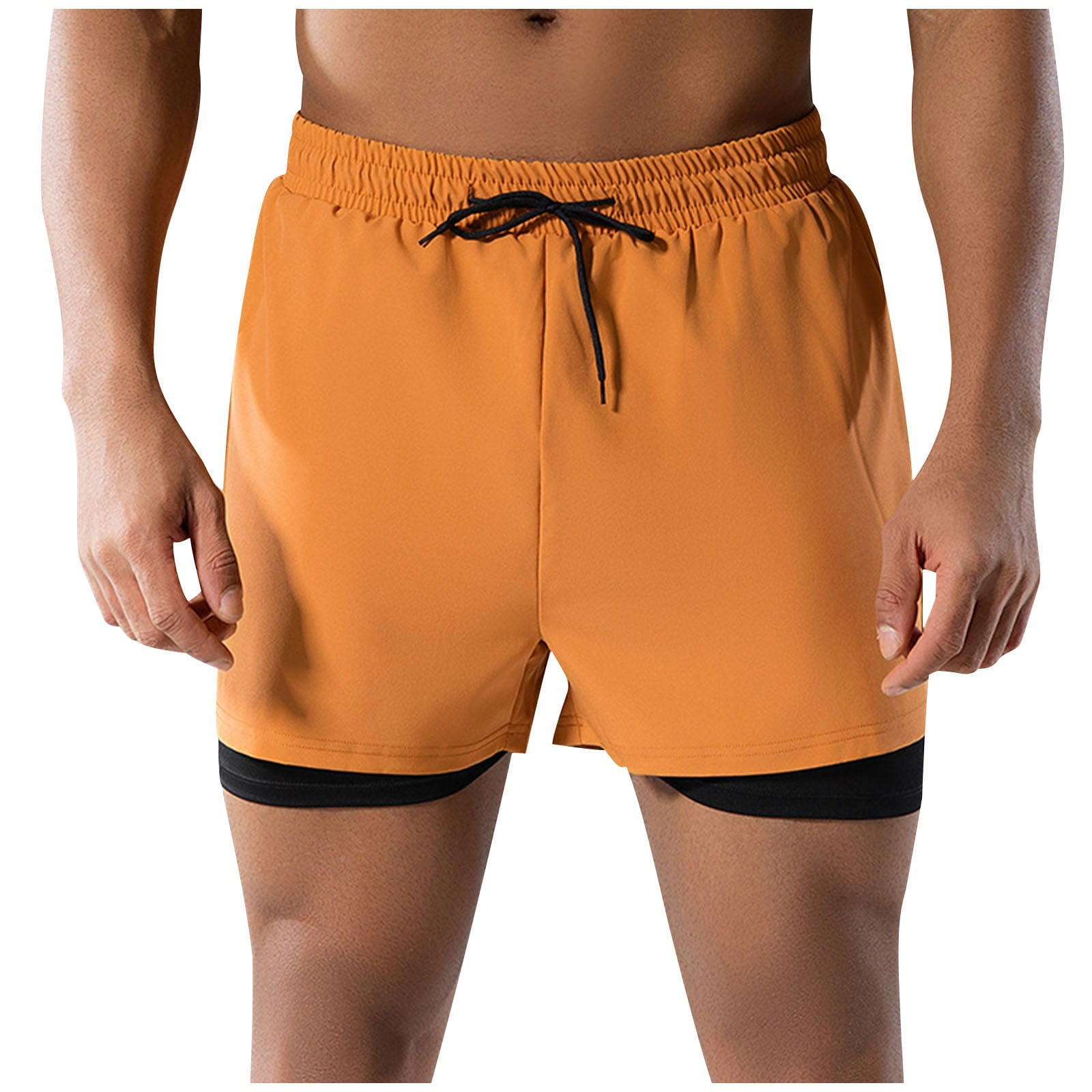 fheaev Swim Trunks for Men Board Shorts Swimwear Double Layer Light ...