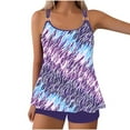 thumbnail image 1 of fheaev Tankini Swimsuits Set for Women Plus Size Modest Print Flowy Swim Tops with Chest Pad without Underwire And Shorts Summer Beach Swimwear, 1 of 6