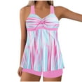 thumbnail image 1 of fheaev Tankini Swimsuits Set for Women Plus Size Modest Print Flowy Swim Tops with Chest Pad without Underwire And Shorts Summer Beach Swimwear, 1 of 6