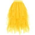 thumbnail image 1 of fheaev Tulle Skirts for Women Midi Long A-Line Sequin Thin Mesh Layered High Elastic Waist Irregular Skirts Party Wedding Casual Wear, 1 of 6