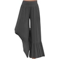 thumbnail image 1 of fheaev Wide Leg Linen Pants For Women Summer Plus Size High Waisted Elastic Waist Loose Cotton Linen Pants With Pockets Lightweight Trousers Pants, 1 of 5