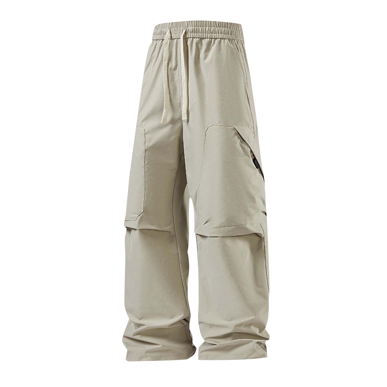 fheaev Wide Leg Sweatpants for Men Baggy Track Pants Goth Parachute — free download