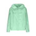 thumbnail image 1 of fheaev Women'S Upf 50+ Sun Protection Zipper Jacket Lightweight Long Sleeve Sun Shirt for Hiking Outdoor Green 2XL, 1 of 7