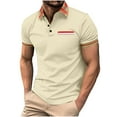 thumbnail image 1 of fheaev summer tank tops for men Men's Short Sleeve Turndown Collar Blouse Shirt, 1 of 5