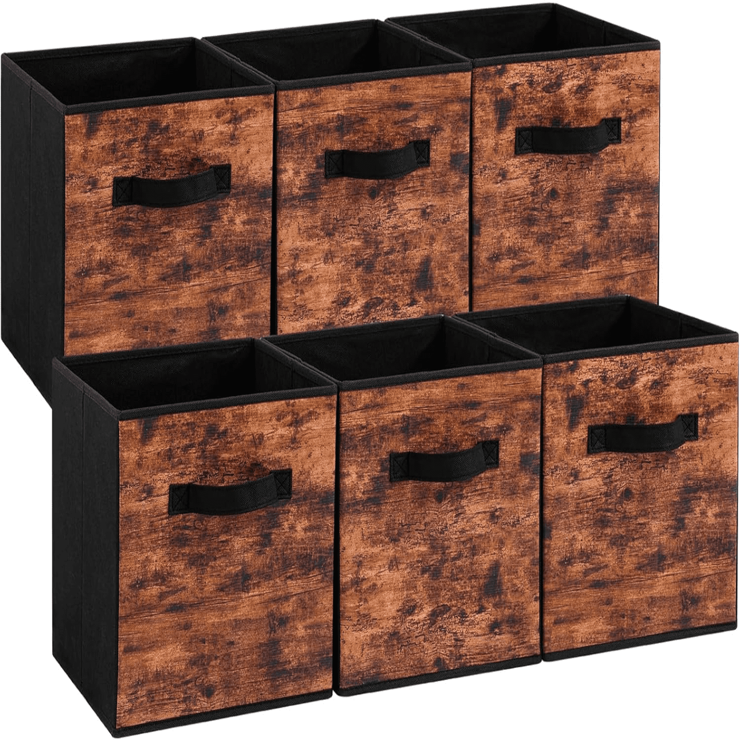 fhxbjoi Fabric Storage Cubes 6 Pack Foldable Storage Bins with Handle ...