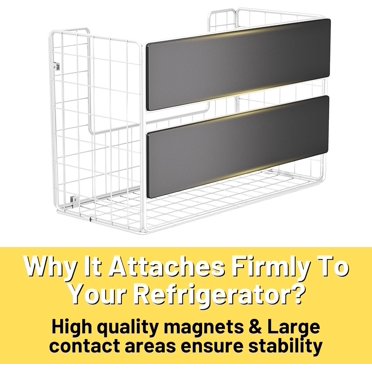 Onion Basket Ofiray-home Magnetic Fridge Shelf, Fruit Potato & Onion Storage Bins, Pantry Organizers, Large Container Basket For Refrigerator, Kitchen Counter, Cabinet (1, White Magnetic Fruit Basket For Fridge