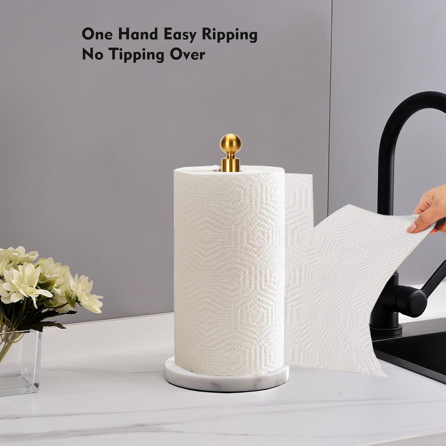 fhxbjoi Paper Towel Holder Countertop Standing Paper Towel Roll Holder
