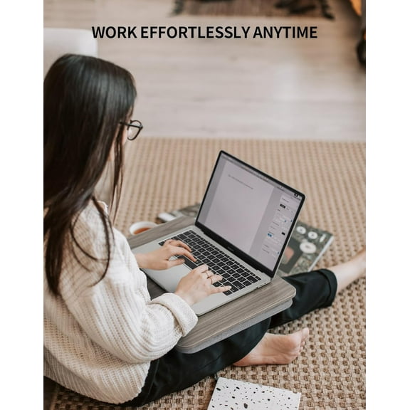 sasyxdc Portable Lap Laptop Desk with Pillow Cushion Fits to 15.6 inch Laptop Lap Stand for Bed & Couch & Carpet Book Tablet/Drawing Board/Computer Laptop Stand - Pink huy