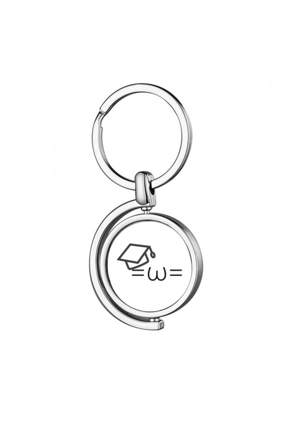 fi love study expression rotating keychain metal keyring holder