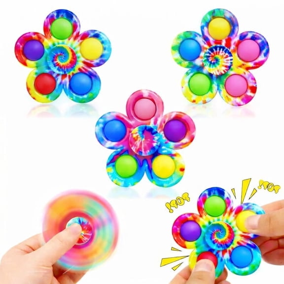 Fidget Spinner Bulk 3 Pack, Fidget Spinners Fidget Toys Adults, Sensory Toys , Anxiety Stress Relief Toys with ADHD Autism, Treasure Box Toys for Classroom Prizes