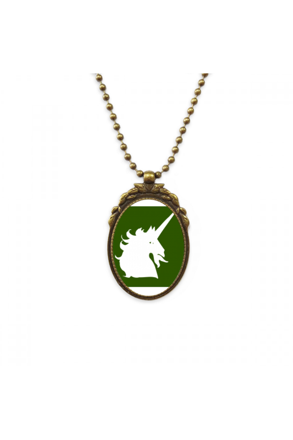 fierce ability horn animals antique necklace vintage bead pendant keychain