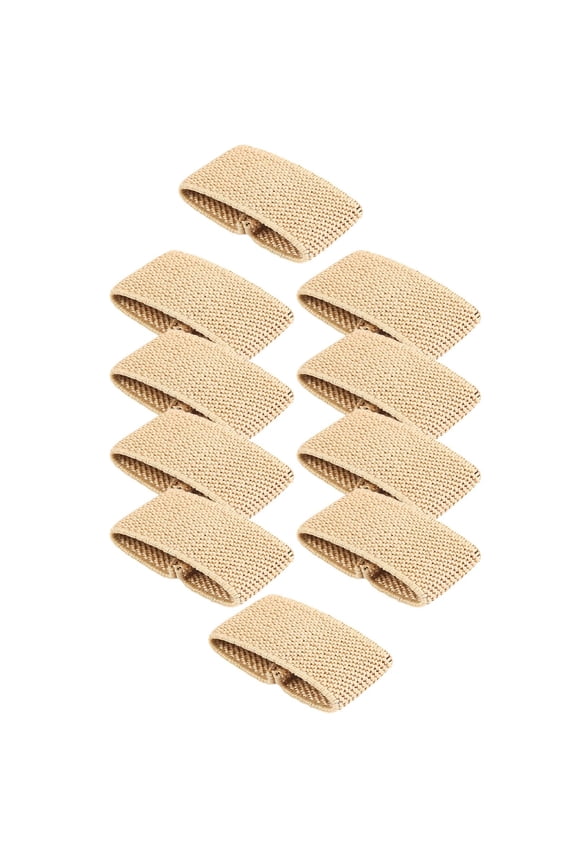10 Pieces Elastic Belt Keepers Belt Holder Band Harness Strap Retainer Band Hiking Accessories Nylon Strap Keepers Belt Loops Khaki
