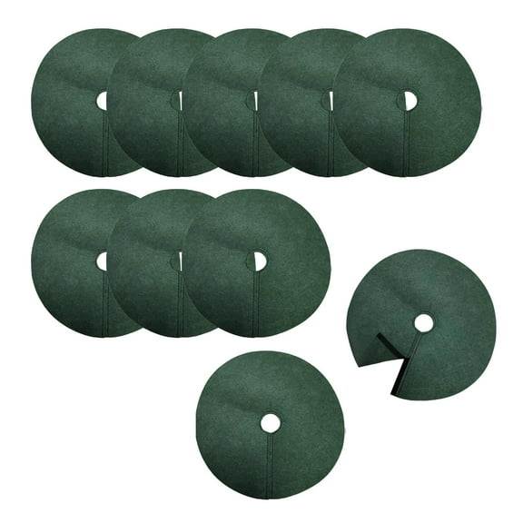 figatia 10 Pieces Tree Mulch Rings Landscaping Thickened Cloth Covers Tree Protector L